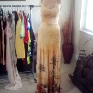 Multi color back out sundress